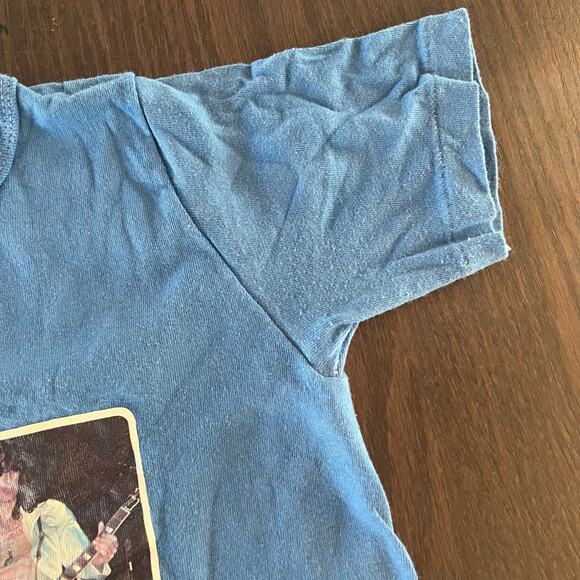 Vintage Single Stitch Led Zeppelin T-shirt Blue Cotton Size Small JL - Picture 3 of 9